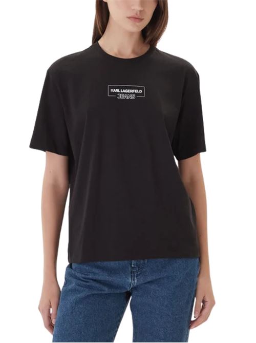 T-shirt in cotone con logo Karl Lagerfeld jeans | A4W17003999